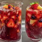 Refreshing Sparkling Red White Blue Sangria Pitcher - featured image