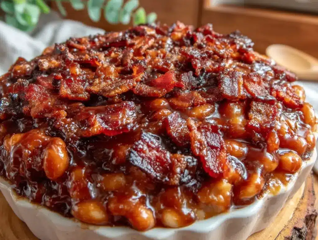 savory loaded baked beans - featured image