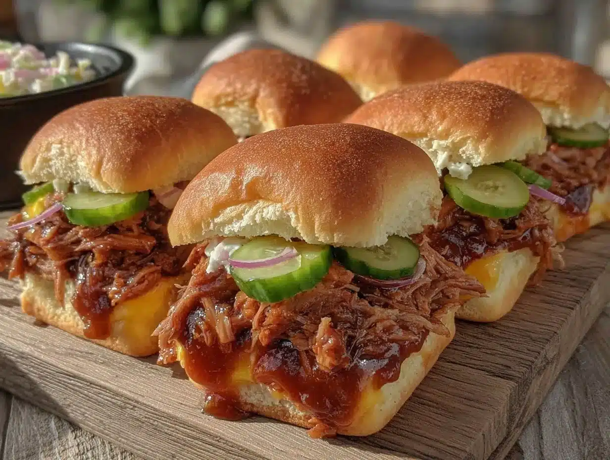 slow cooker BBQ pulled pork sliders preparation steps