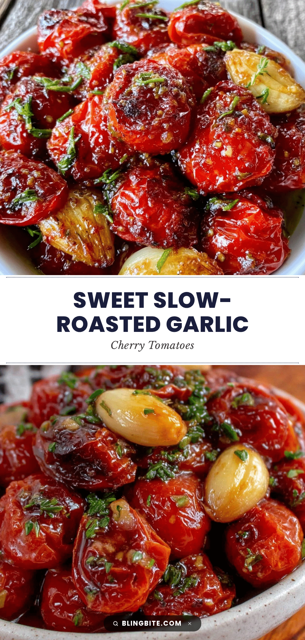 slow-roasted cherry tomatoes with garlic recipe