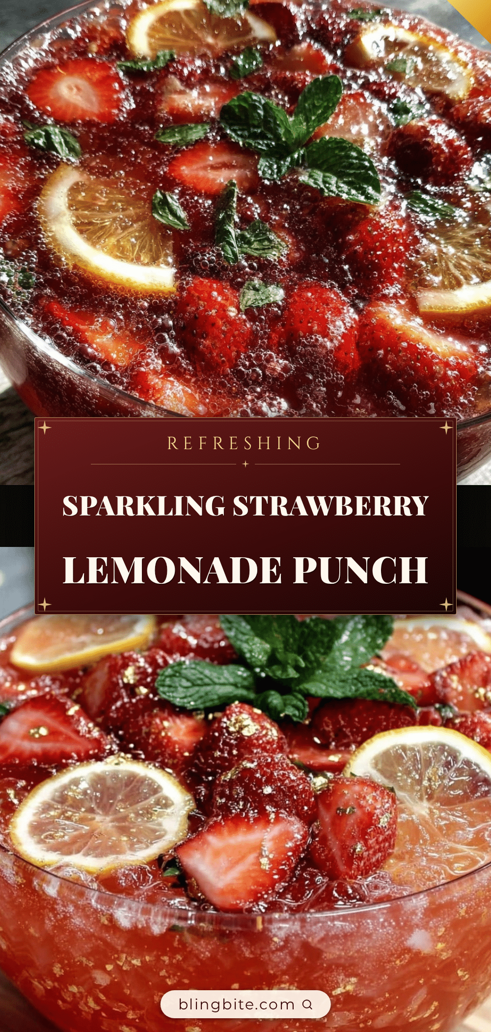sparkling strawberry lemonade punch bowl recipe