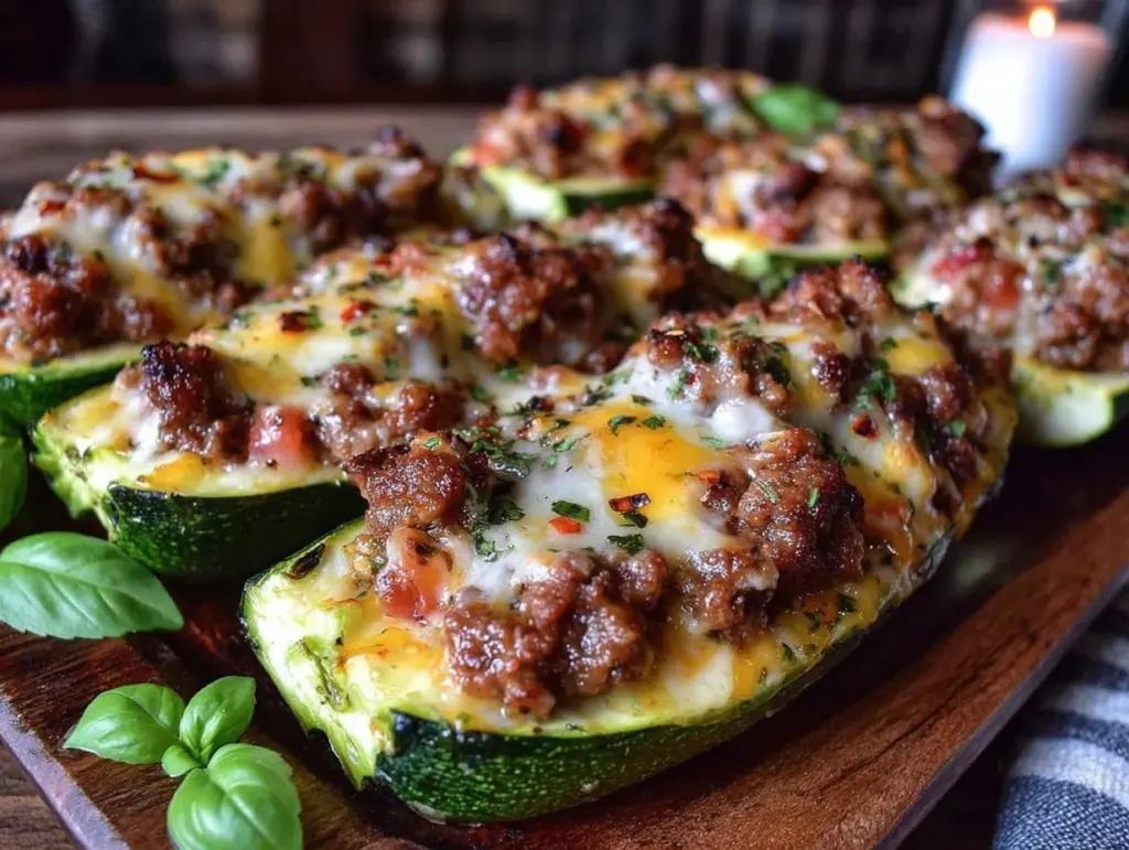 stuffed zucchini boats - featured image