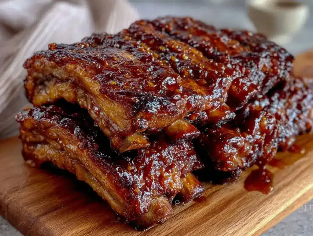 tender fall-off-the-bone BBQ ribs recipe - featured image
