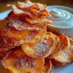 air fryer cinnamon sugar apple chips - featured image
