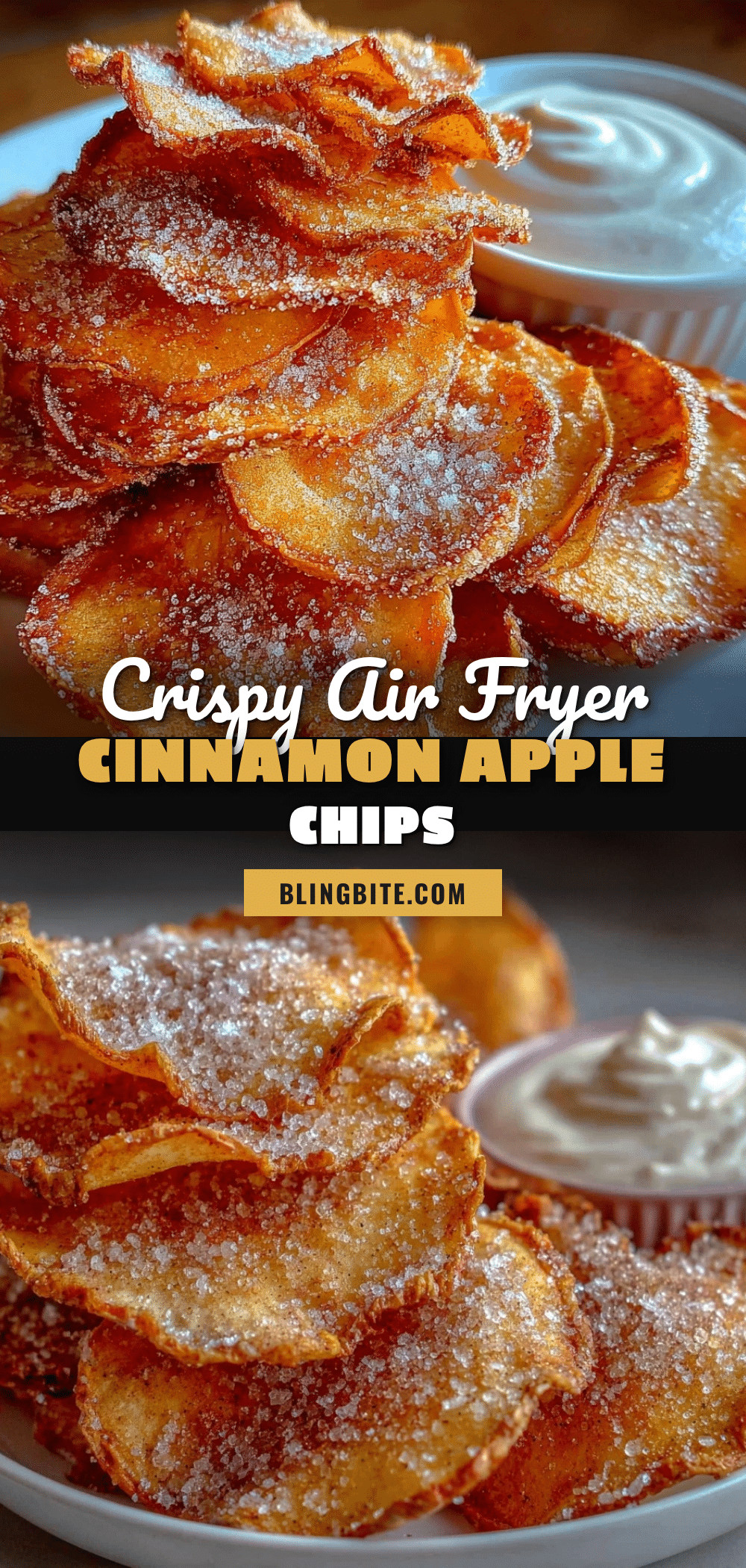 air fryer cinnamon sugar apple chips recipe
