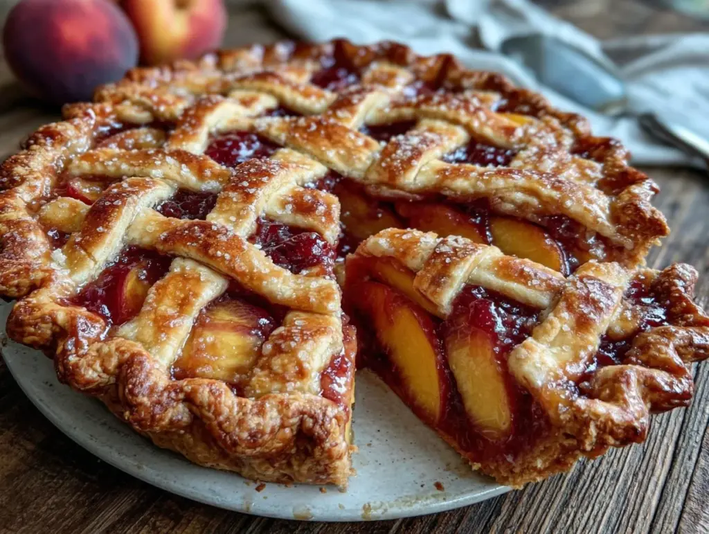 bourbon peach pie - featured image