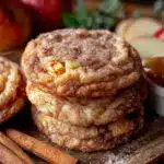 brown butter apple cinnamon snickerdoodle cookies - featured image