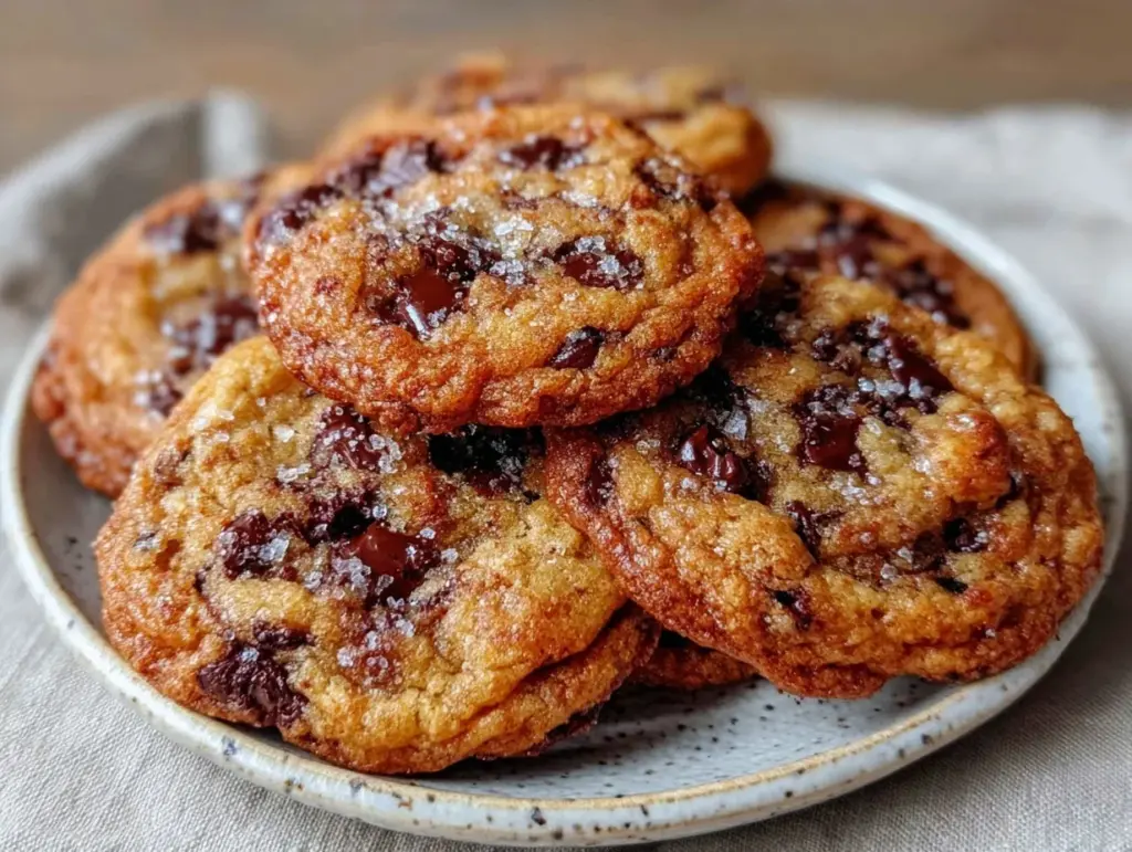 brown butter chocolate chip cookies - featured image