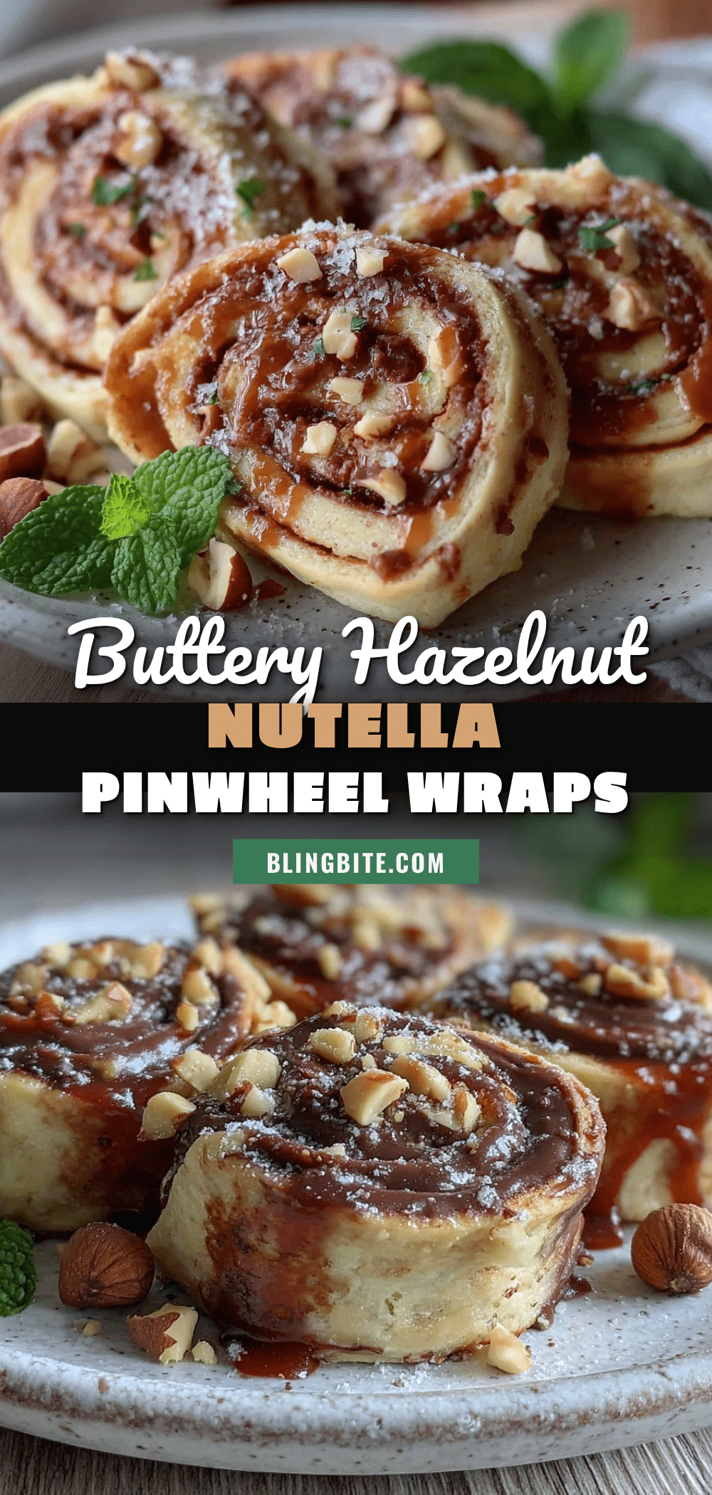 brown butter hazelnut nutella pinwheel wraps recipe