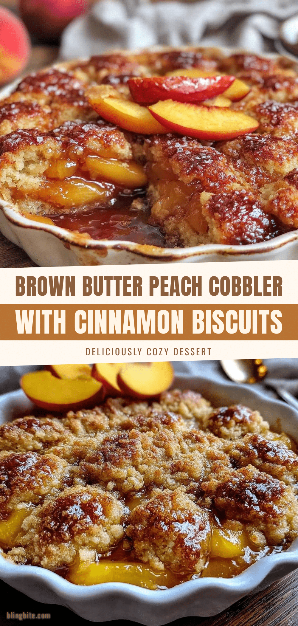 brown butter peach cobbler recipe