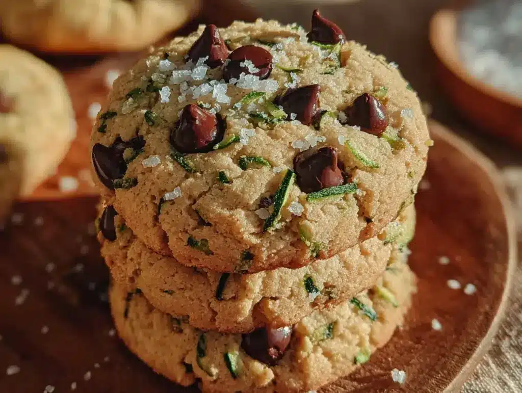 brown butter zucchini chocolate chip cookies - featured image