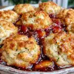 brown sugar peach cobbler - featured image