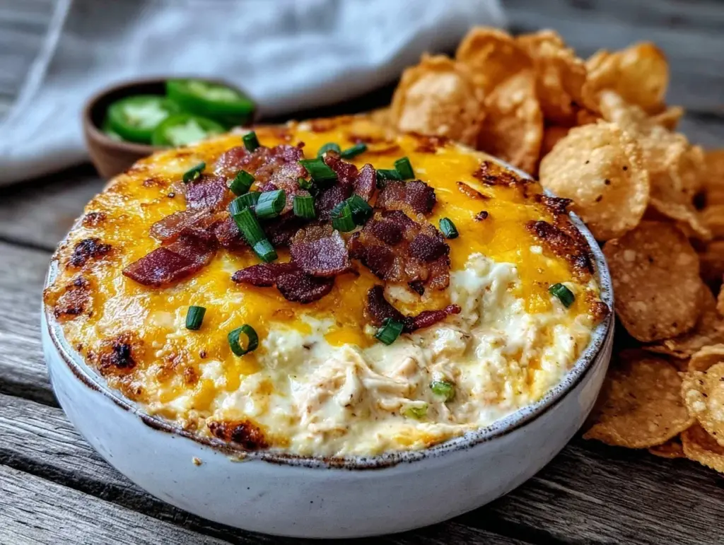 buffalo chicken jalapeño popper dip - featured image