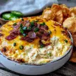 buffalo chicken jalapeño popper dip - featured image