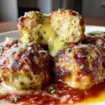 creamy marry me chicken meatballs - featured image
