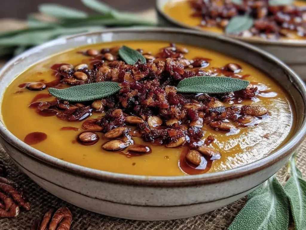 creamy roasted butternut squash soup - featured image
