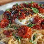 creamy roasted cherry tomato pasta - featured image