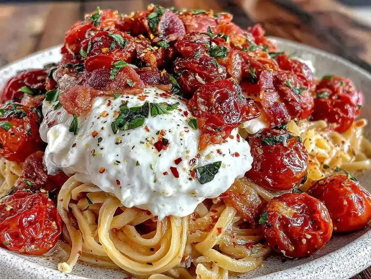 creamy roasted cherry tomato pasta preparation steps