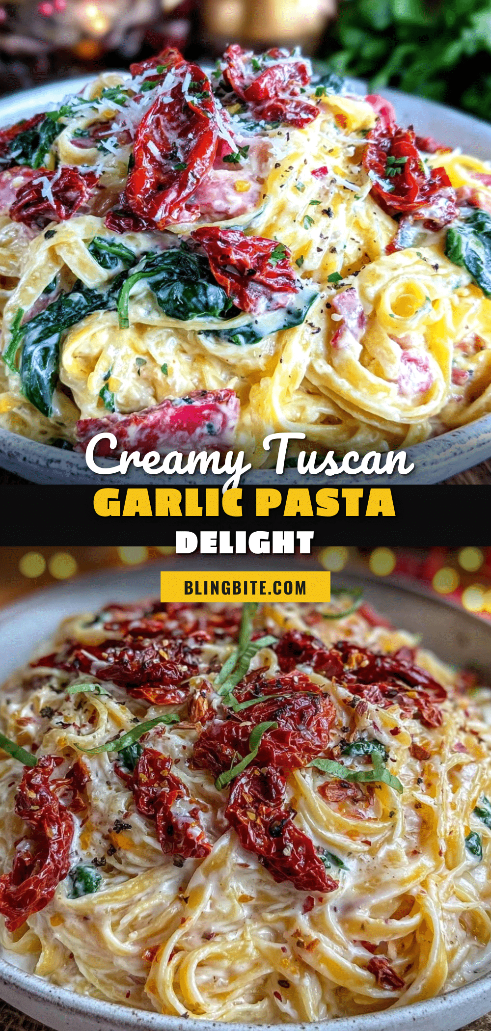 creamy tuscan garlic pasta recipe