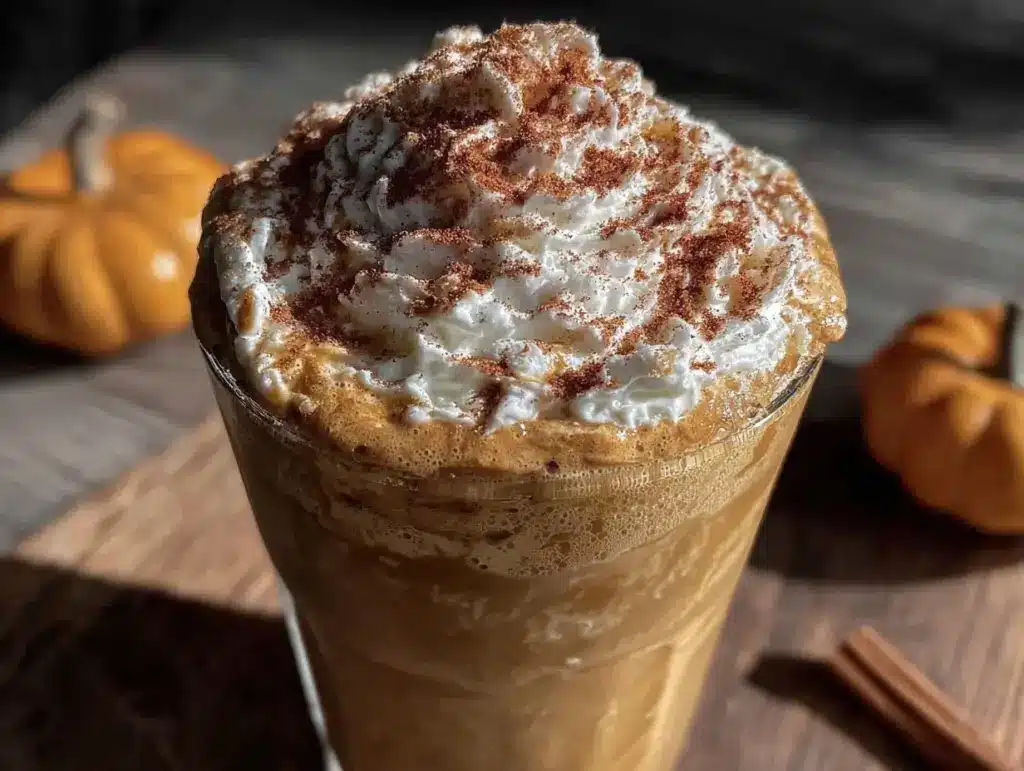 creamy whipped pumpkin spice cold foam latte - featured image