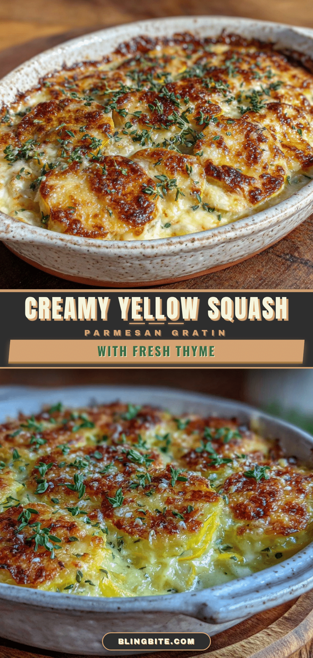 creamy yellow squash and parmesan gratin recipe