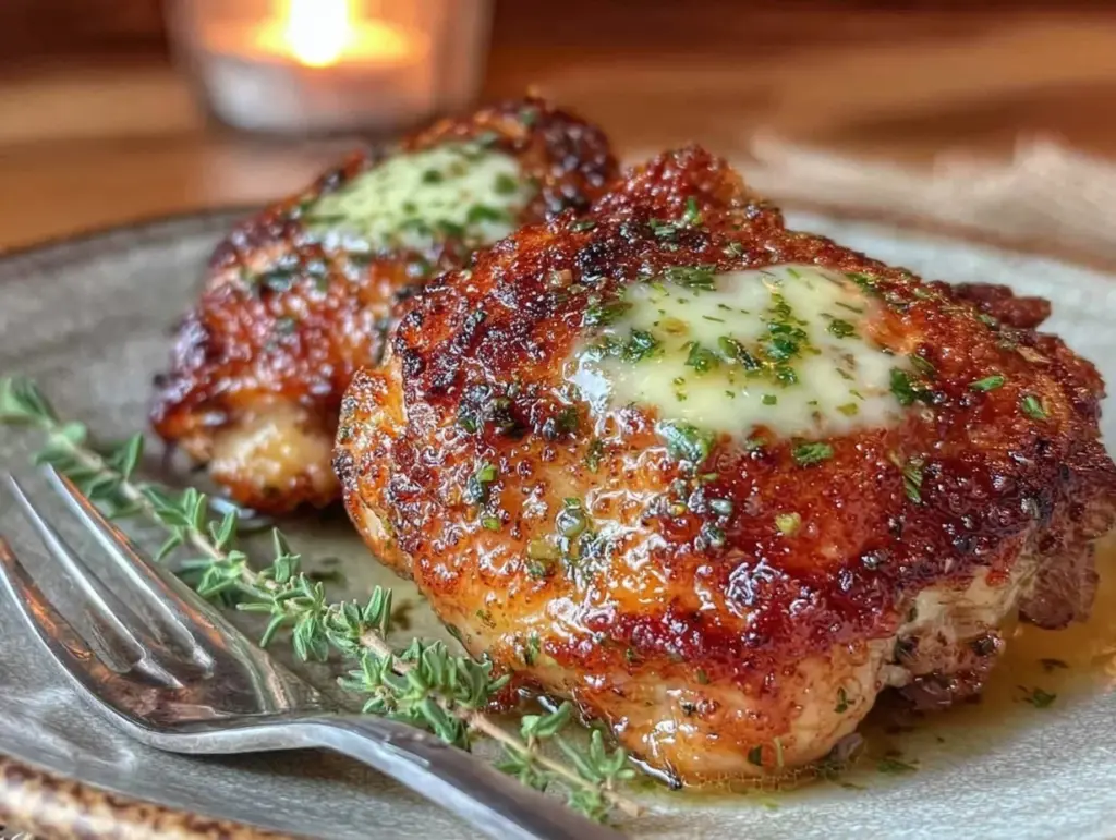 crispy air fryer chicken thighs - featured image