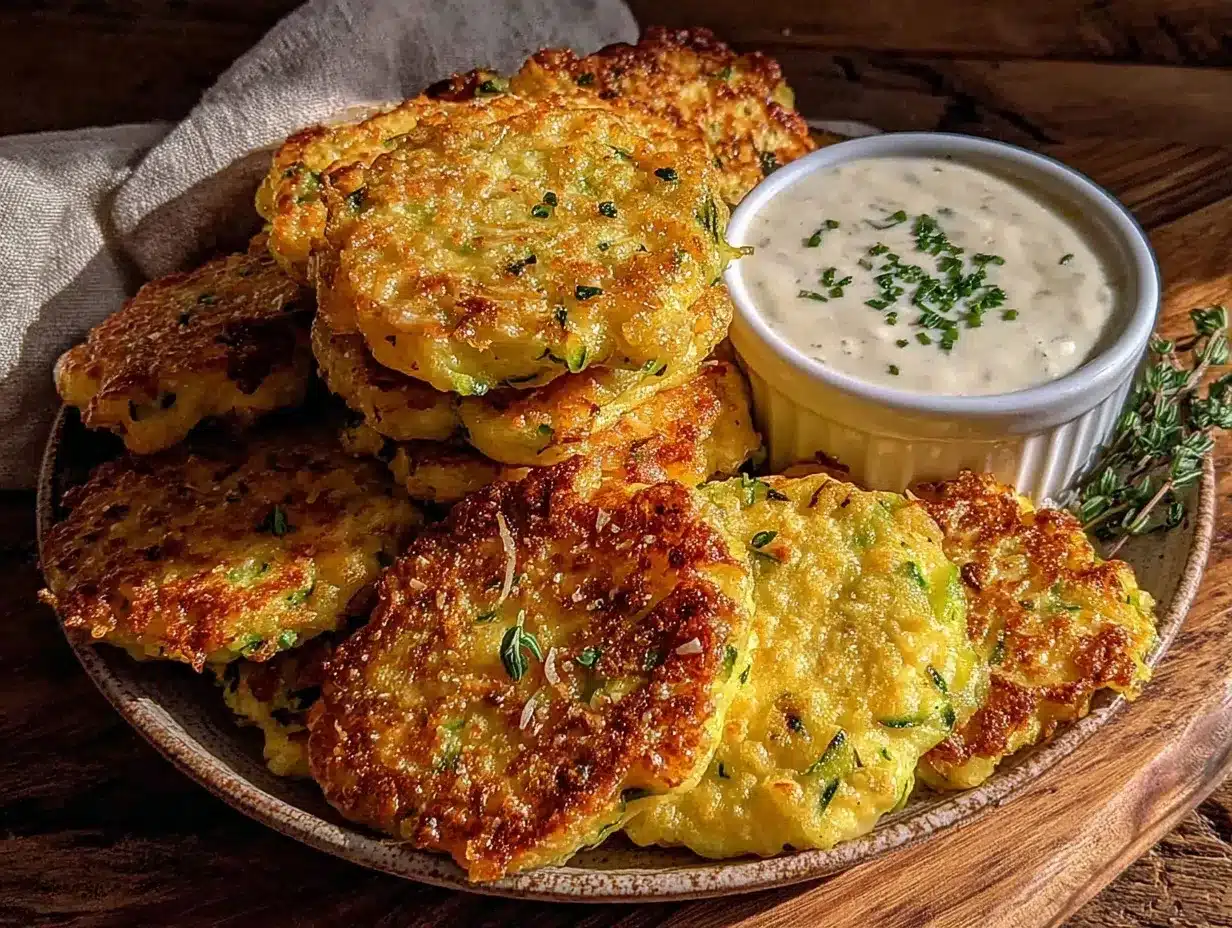 crispy parmesan zucchini fritters preparation steps