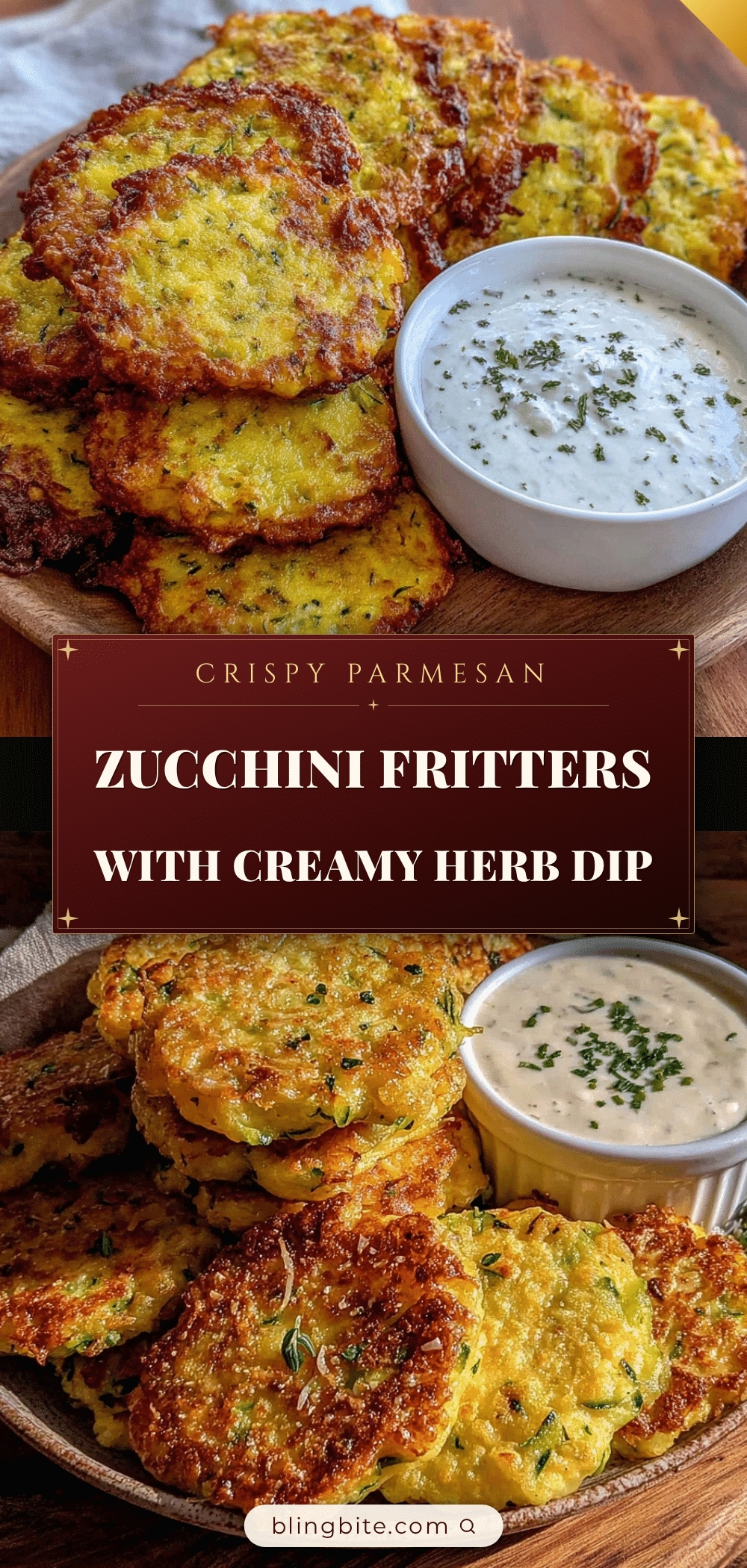 crispy parmesan zucchini fritters recipe