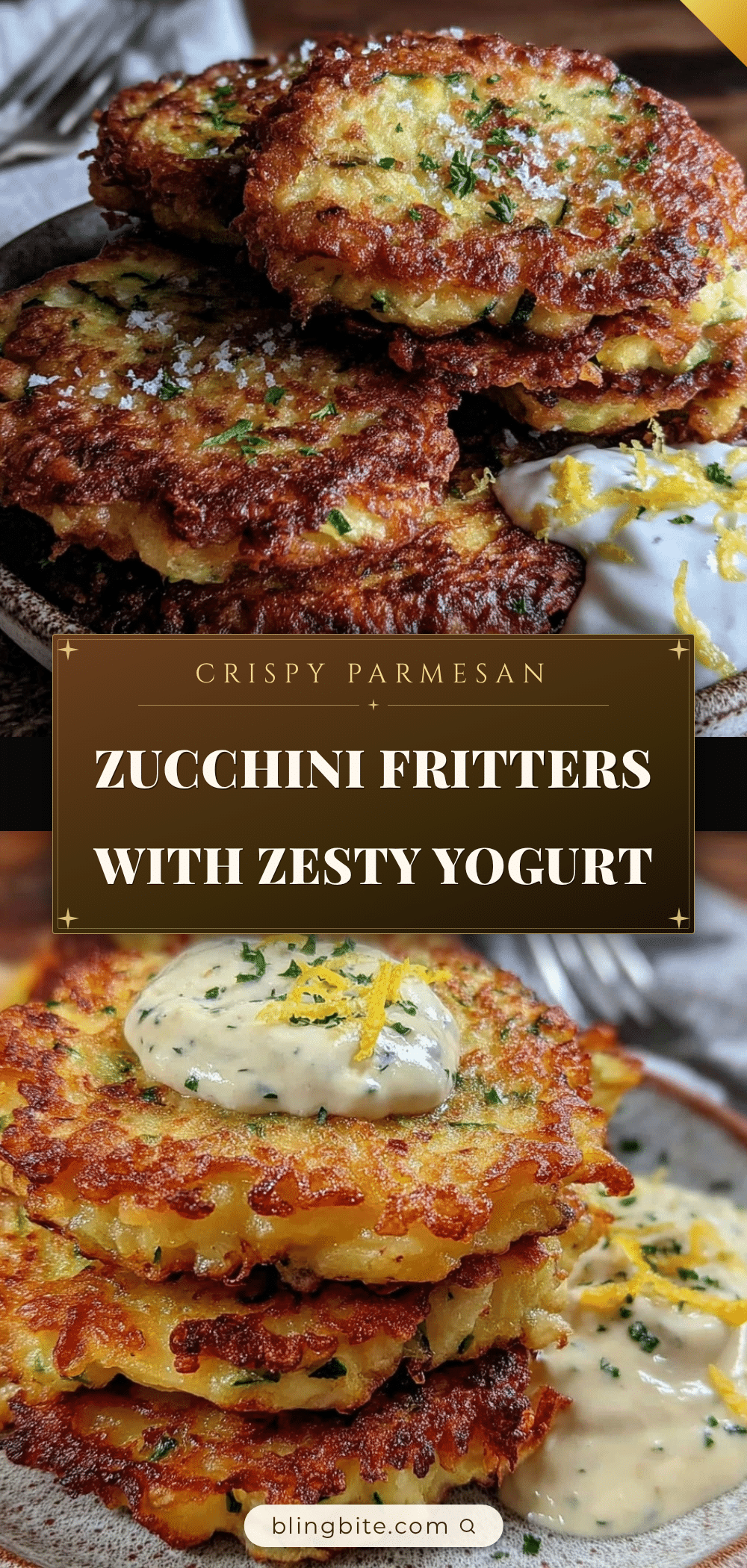 crispy parmesan zucchini fritters recipe