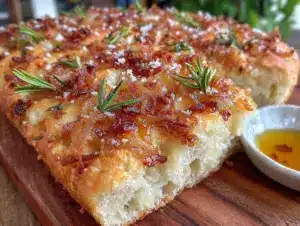crispy rosemary sea salt sourdough focaccia - featured image
