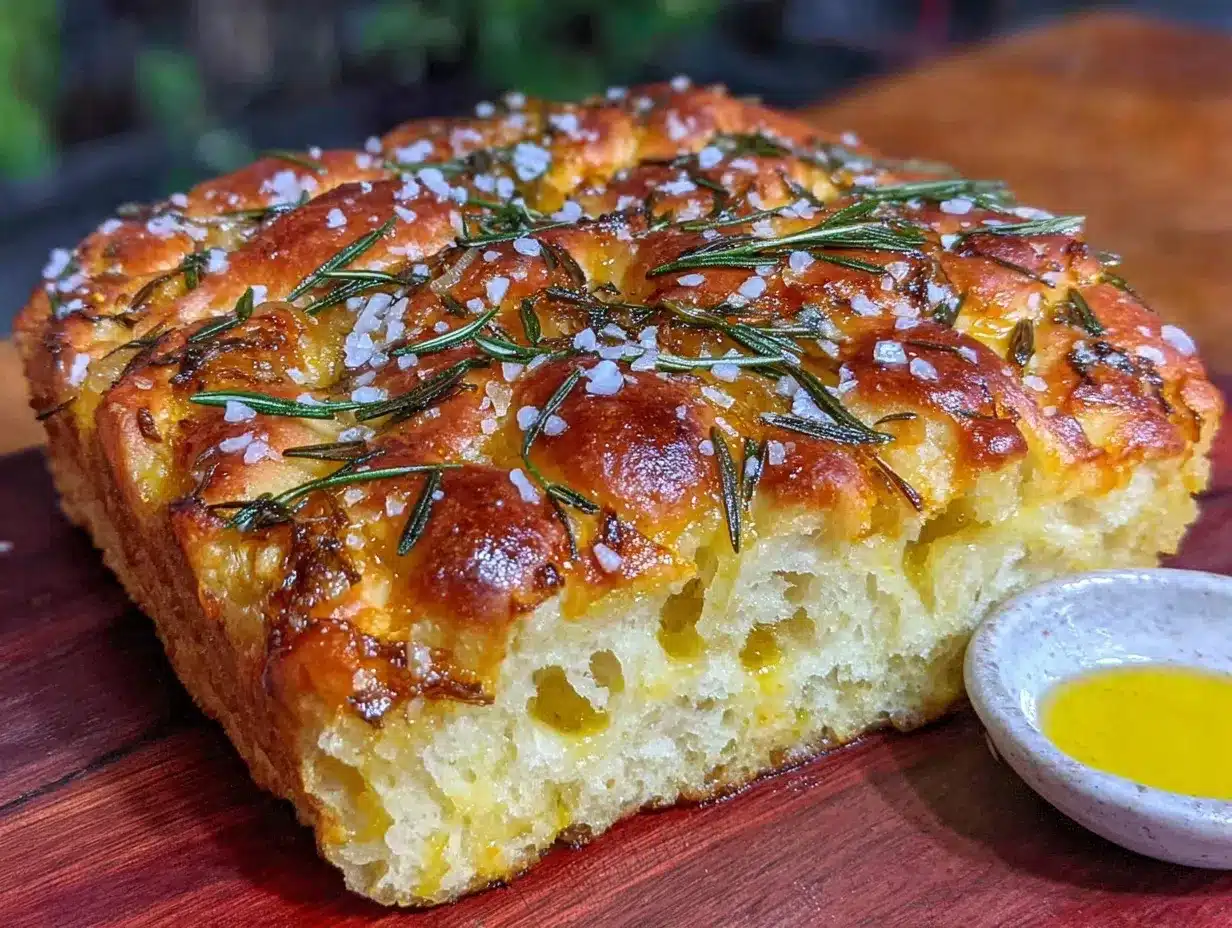 crispy rosemary sea salt sourdough focaccia preparation steps