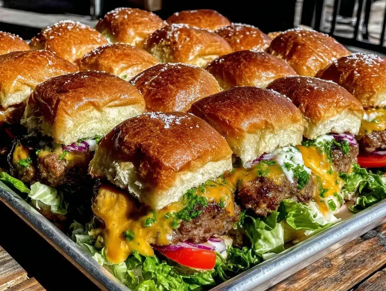 crispy sheet pan cheeseburger sliders preparation steps
