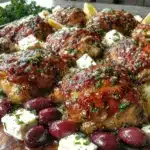 crispy sheet pan greek chicken - featured image