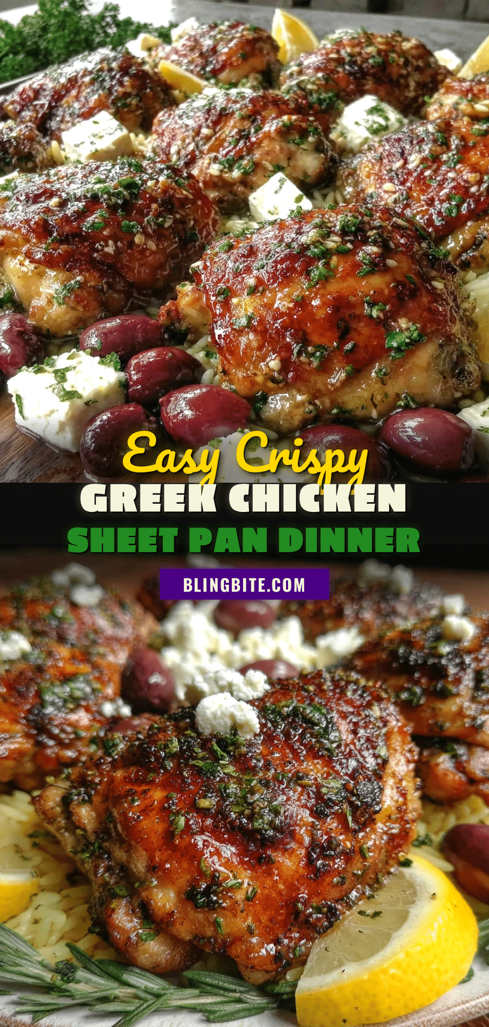 crispy sheet pan greek chicken recipe