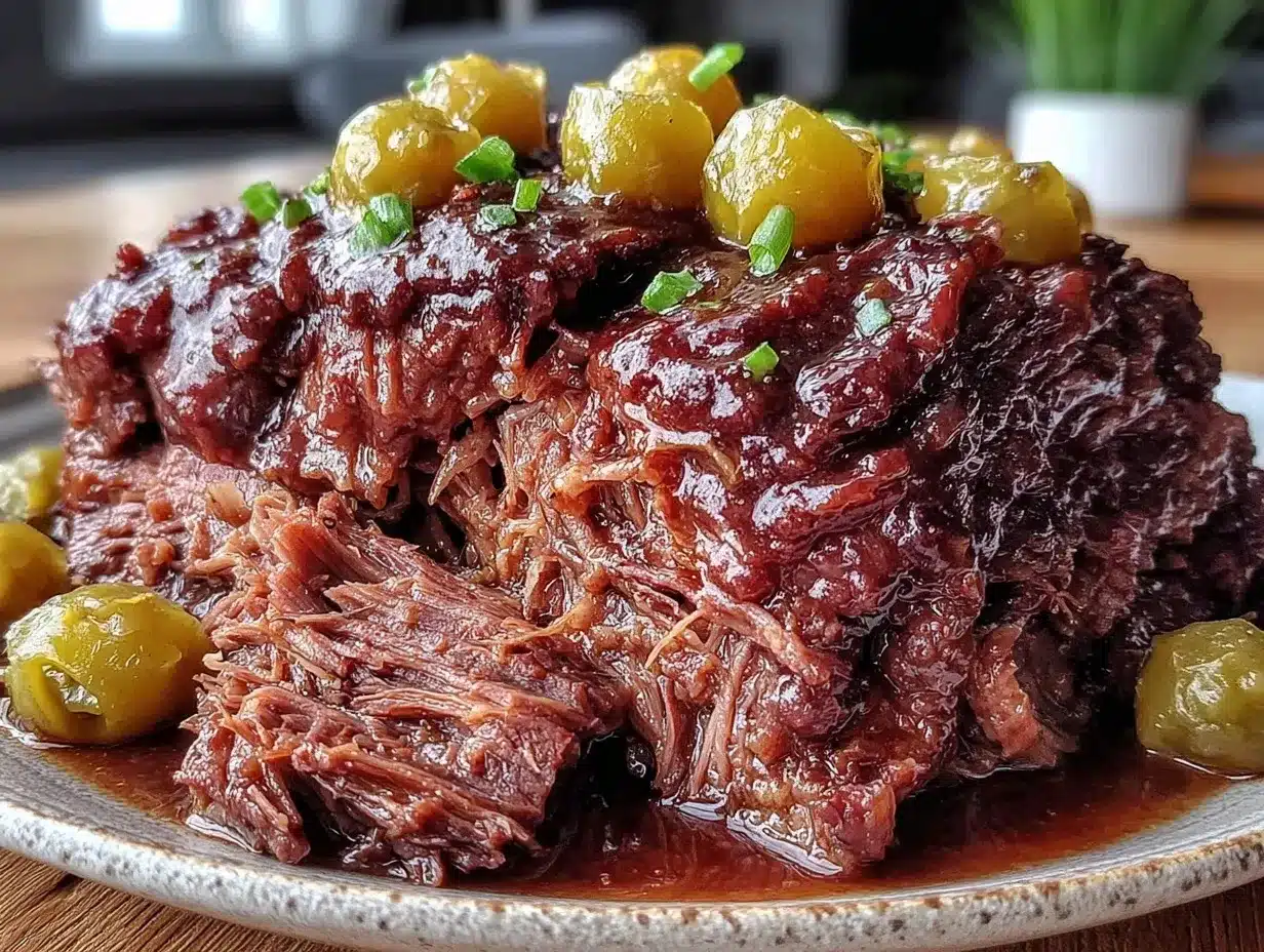 crockpot Mississippi pot roast preparation steps