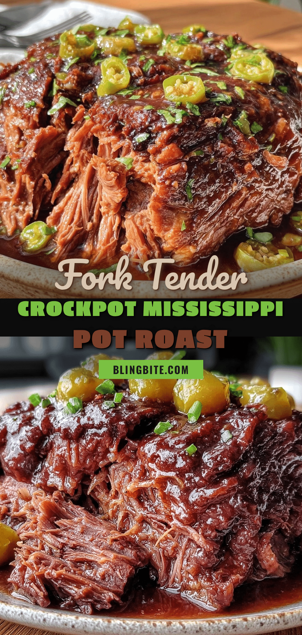 crockpot Mississippi pot roast recipe