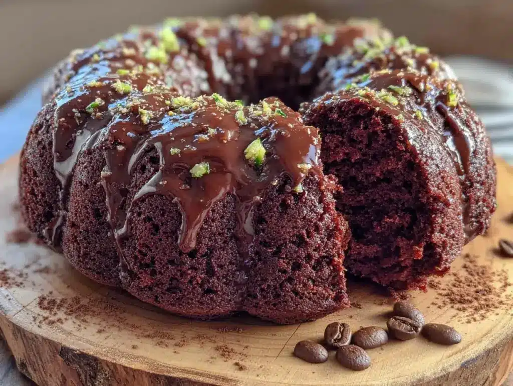 dark chocolate zucchini bundt cake - featured image