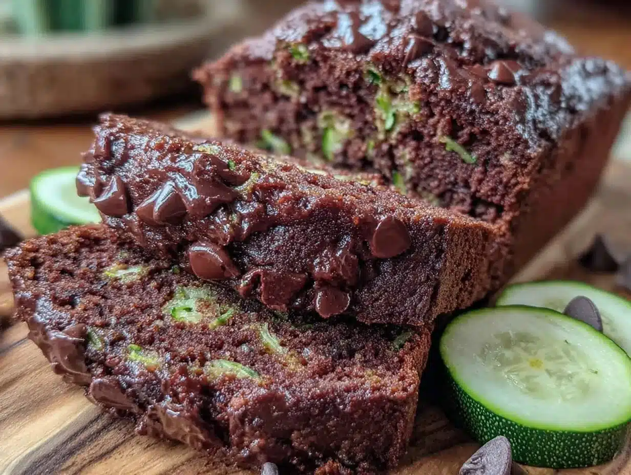 double chocolate chip zucchini bread preparation steps