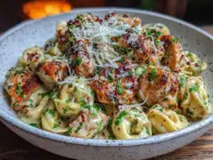 Easy 15-Minute Lazy Chicken Alfredo Tortellini - featured image