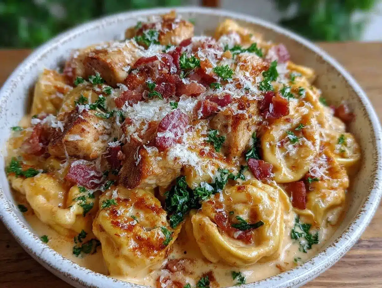 Easy 15-Minute Lazy Chicken Alfredo Tortellini preparation steps