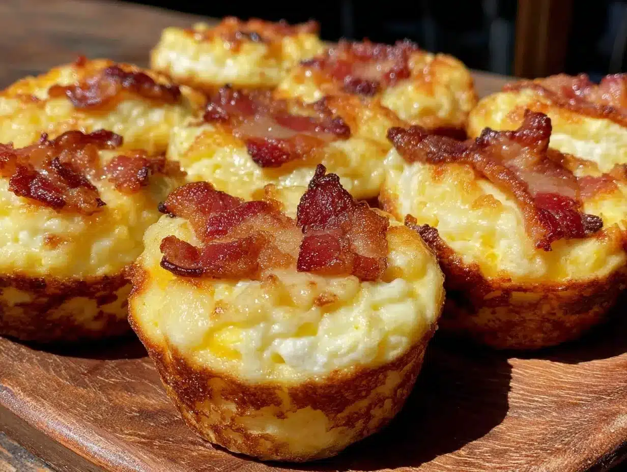 Easy Cheesy Bacon Egg Muffin Cups preparation steps