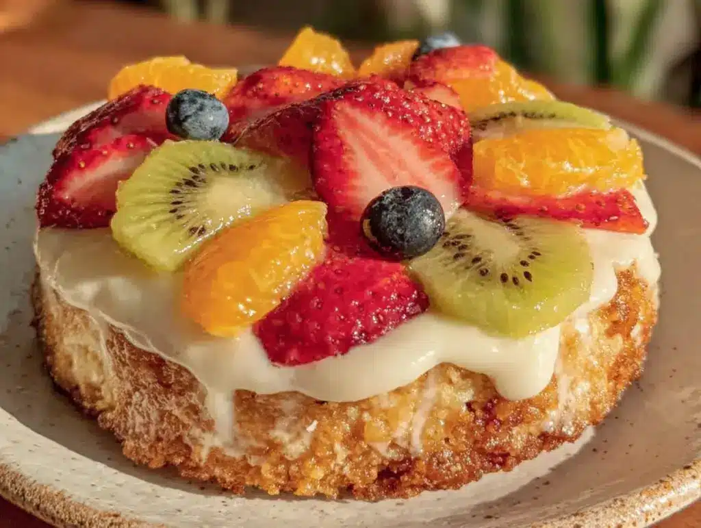 easy creamy fruit pizza - featured image