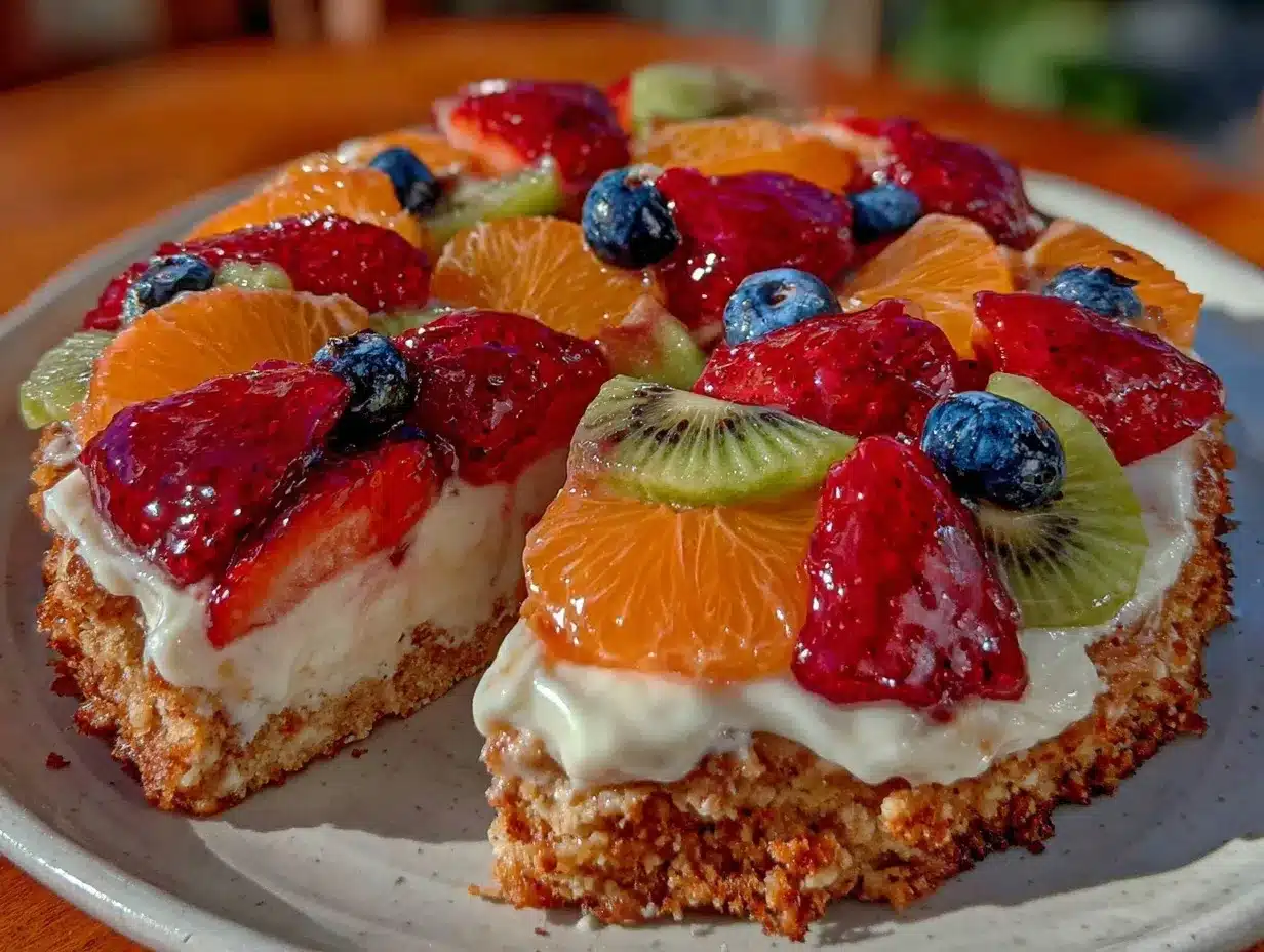easy creamy fruit pizza preparation steps