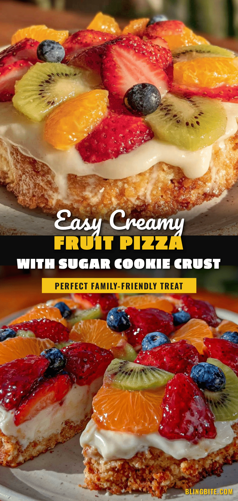 easy creamy fruit pizza recipe