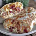 easy freezer-ready egg and cheese breakfast burritos - featured image