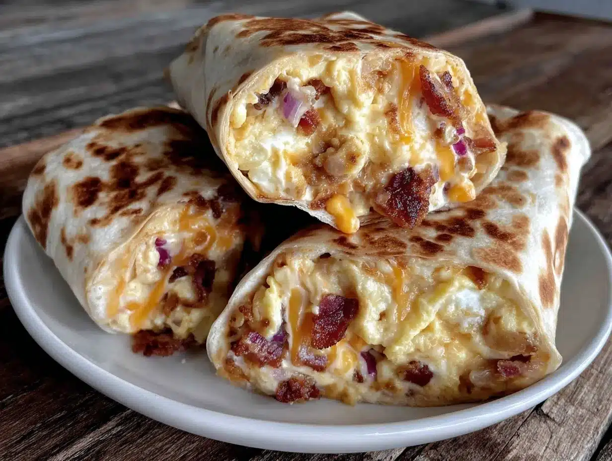 easy freezer-ready egg and cheese breakfast burritos preparation steps