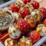 easy mini caprese skewers - featured image