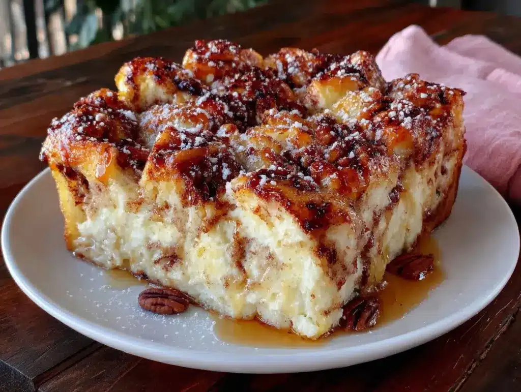 Easy Overnight Cinnamon Roll French Toast Casserole - featured image