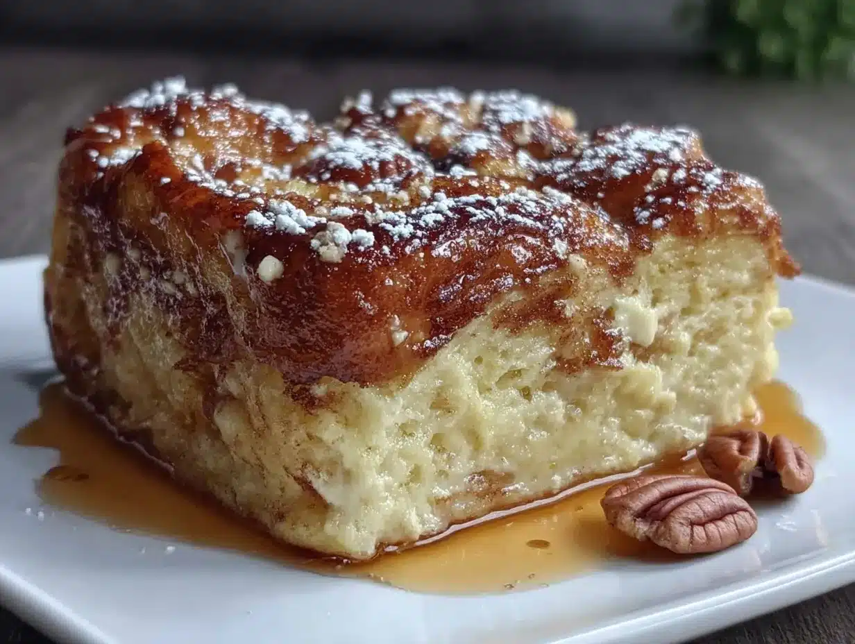 Easy Overnight Cinnamon Roll French Toast Casserole preparation steps