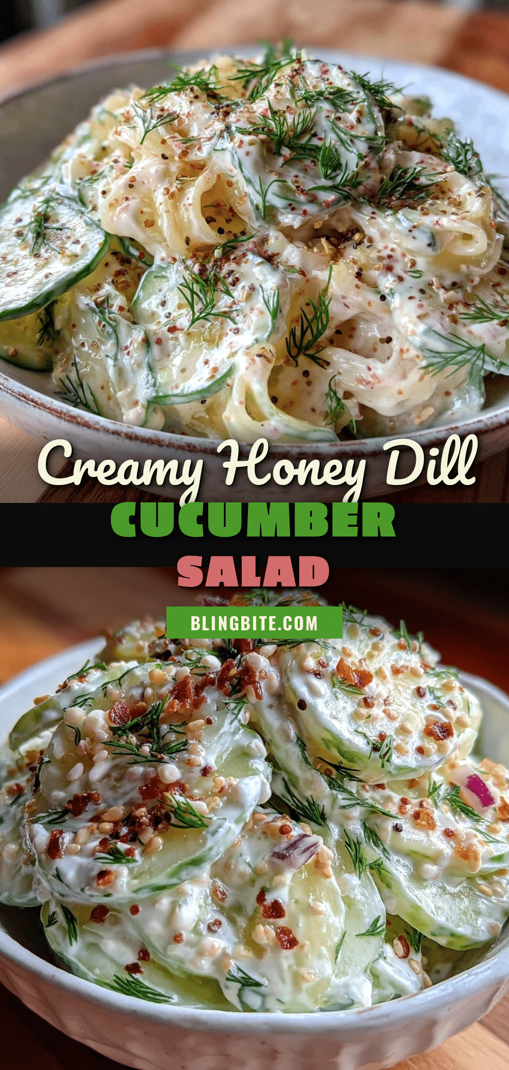 fresh creamy cucumber salad recipe